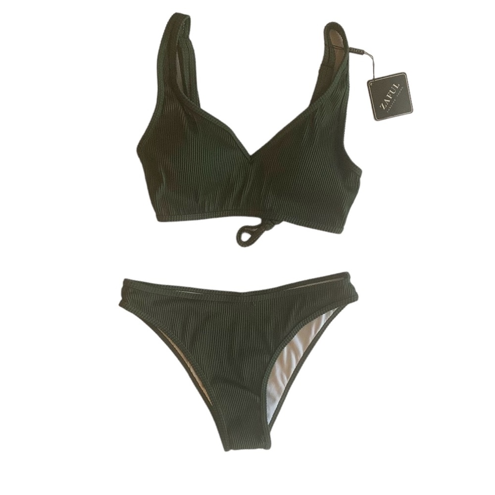 Zaful Dark Green Two Piece